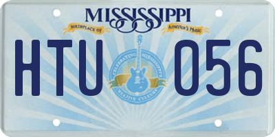MS license plate HTU056