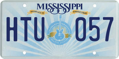 MS license plate HTU057