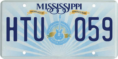 MS license plate HTU059