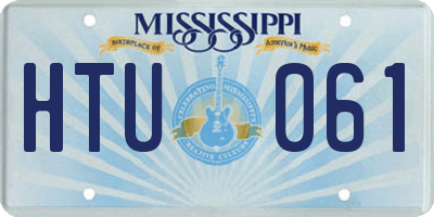 MS license plate HTU061
