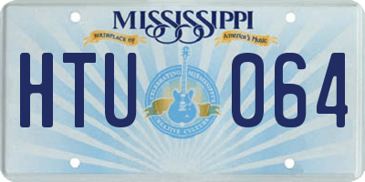 MS license plate HTU064