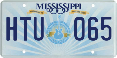 MS license plate HTU065