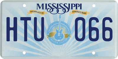 MS license plate HTU066