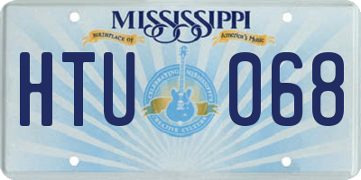 MS license plate HTU068