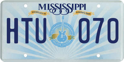 MS license plate HTU070