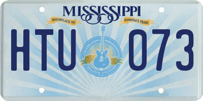 MS license plate HTU073