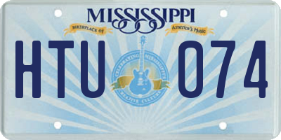 MS license plate HTU074