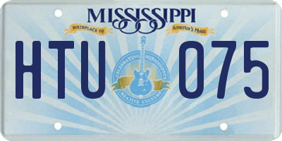 MS license plate HTU075