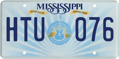 MS license plate HTU076
