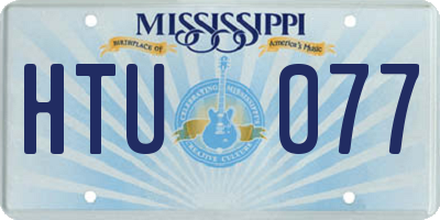 MS license plate HTU077
