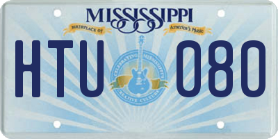 MS license plate HTU080
