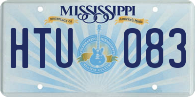 MS license plate HTU083