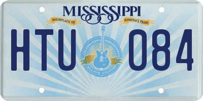 MS license plate HTU084
