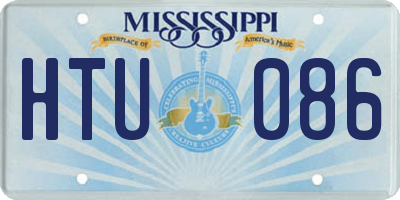 MS license plate HTU086