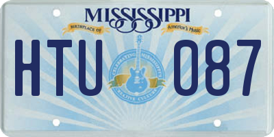 MS license plate HTU087