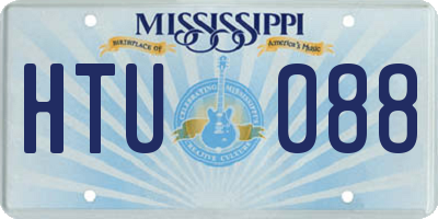 MS license plate HTU088
