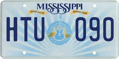 MS license plate HTU090