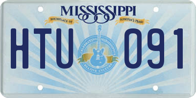 MS license plate HTU091