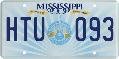 MS license plate HTU093