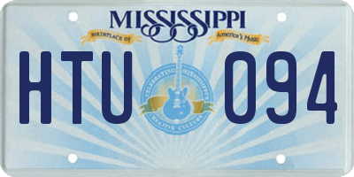 MS license plate HTU094