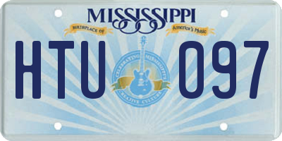 MS license plate HTU097
