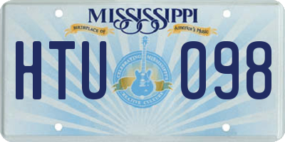 MS license plate HTU098
