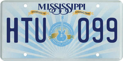MS license plate HTU099