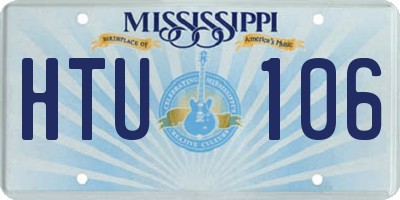 MS license plate HTU106