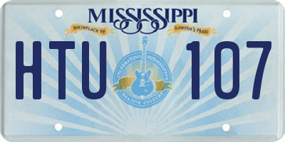 MS license plate HTU107