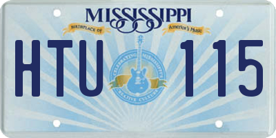 MS license plate HTU115