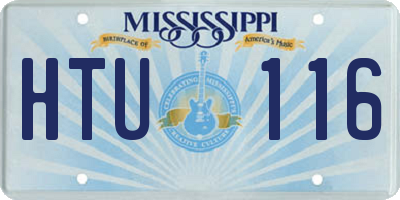MS license plate HTU116
