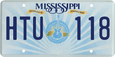 MS license plate HTU118