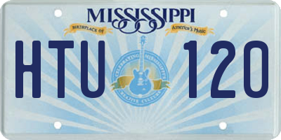 MS license plate HTU120