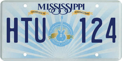 MS license plate HTU124