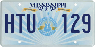 MS license plate HTU129