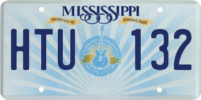 MS license plate HTU132