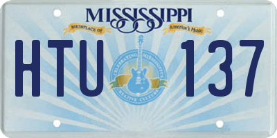 MS license plate HTU137