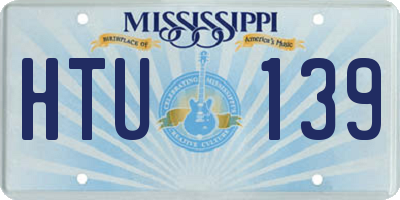 MS license plate HTU139