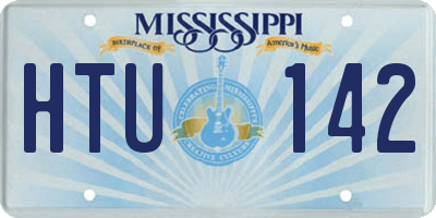 MS license plate HTU142