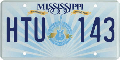 MS license plate HTU143