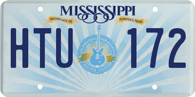 MS license plate HTU172