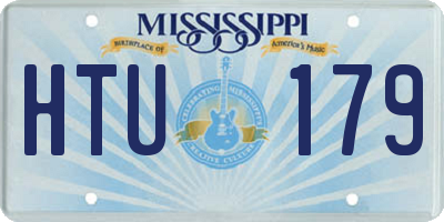 MS license plate HTU179