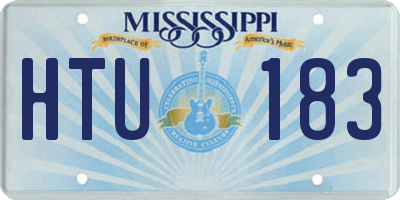 MS license plate HTU183