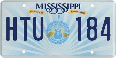 MS license plate HTU184