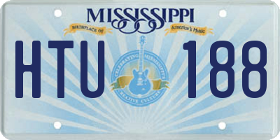 MS license plate HTU188