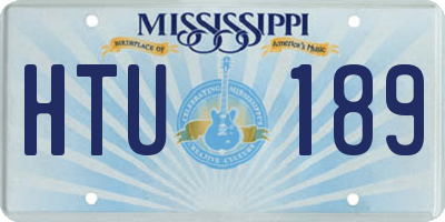 MS license plate HTU189