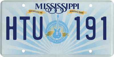 MS license plate HTU191