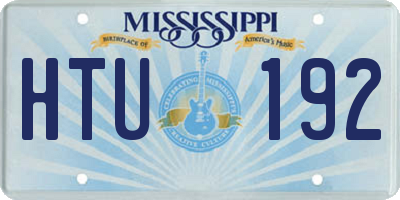 MS license plate HTU192