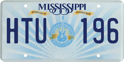MS license plate HTU196