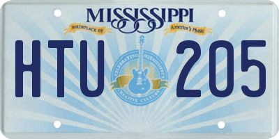 MS license plate HTU205